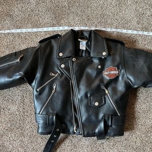 Boys Harley Davidson black coat size 6